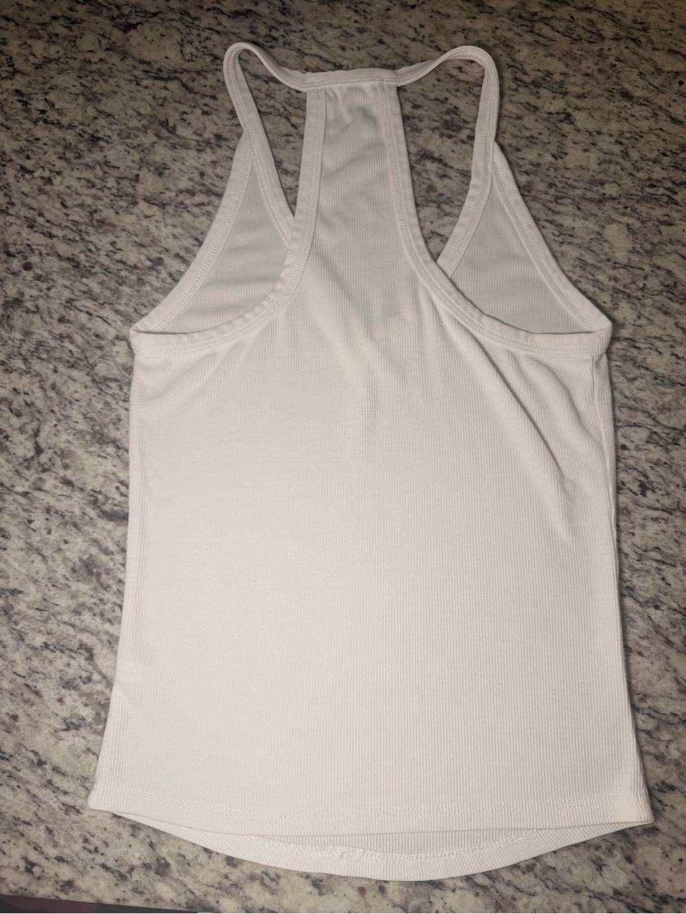 ♡ Joah Brown V Neck Racerback Tank White FlexRib - Picture 12 of 14